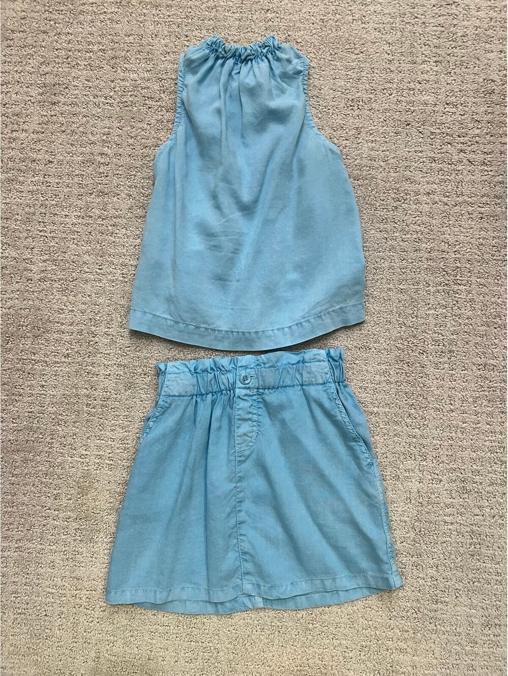 Bella Dahl Girl Skirt and Top, Size 4/5, Blue